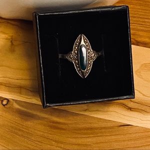 Sterling And Malachite Ring